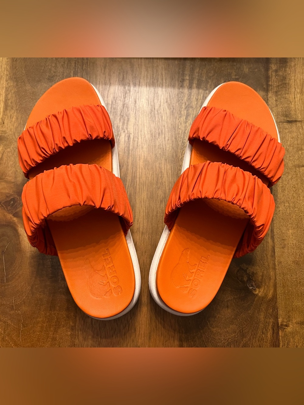 BRAND NEW Sorel Roaming Two Strap Slide Sandal Desert Sun Orange Color Women’s 8